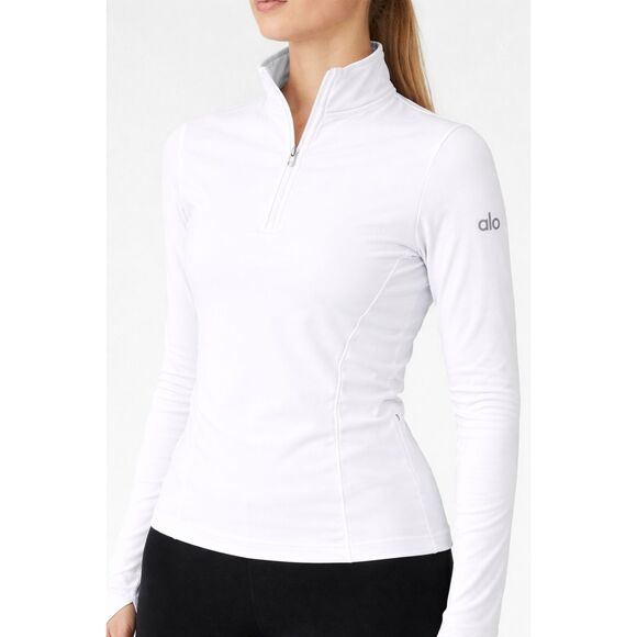 ALO Yoga Tops - ✨ Alo Yoga Alosoft 1/2 Zip Rapid Pullover – White – Excellent Condition XS